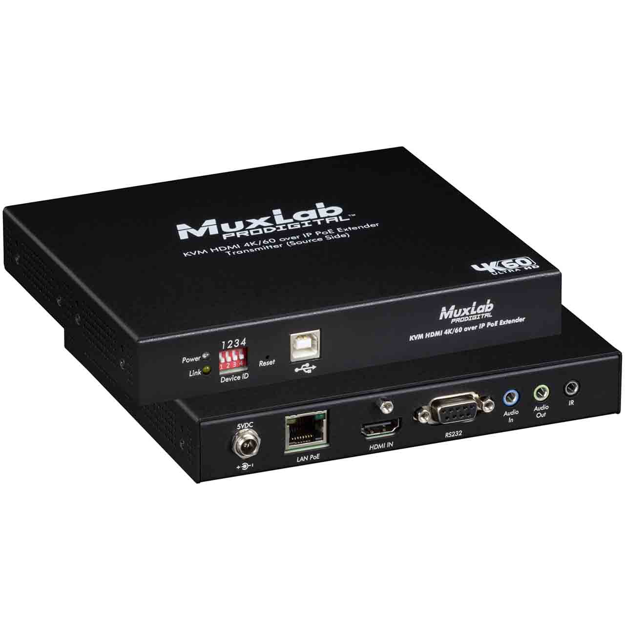 500800-TX Muxlab KVM HDMI Over IP PoE Transmitter 4K/60