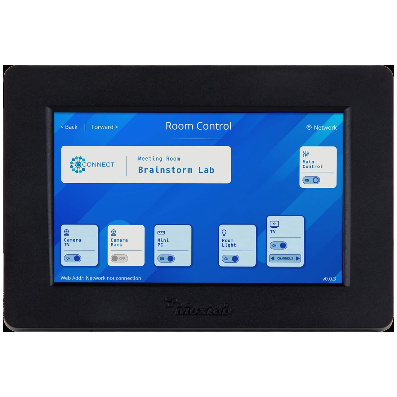500817 MuxLab Touch Control Panel 5 inch PoE