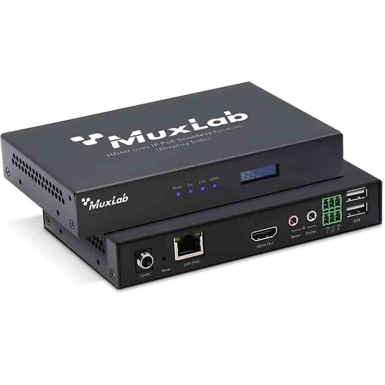 500864-RX MuxLab HDMI over IP PoE Seamless Receiver 1080P