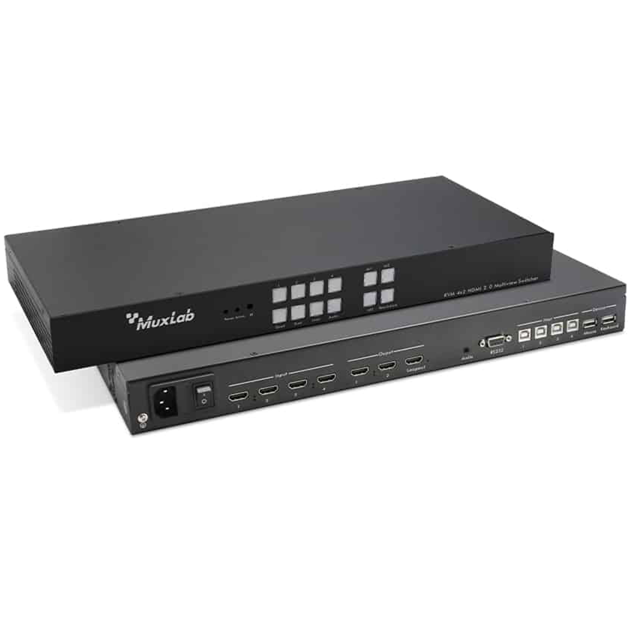500870 MuxLab KVM 4X2 HDMI 2.0 Multiview SwitcherÂ Â 