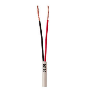 51101-55-01 Southwire 22 AWG 2 Conductors Unshielded Stranded Bare Copper CM/CL2 Non-plenum Alarm Wire - 500' Shrink Wrapped - White