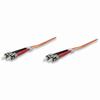 Show product details for 515757 Intellinet Fiber Optic Patch Cable Duplex Multimode ST/ST - OM1 - 3.0 Feet - Orange