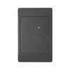 Show product details for 5395C2100-S1291 HID ThinLine II Proximity Reader with Wiegand output with Clock and Data output 18" Pigtail Beep On, LED Normally Red, Reader Flashes Green on Tag Read - Designer Charcoal Gray