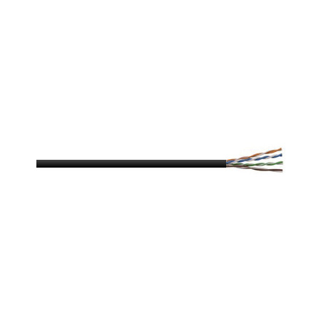 5AE244UTPRM2B Remee 24 AWG 4 Pair Unshielded Twisted Pairs (UTP) Solid Copper CMR Cat5e Non-Plenum Network Cable - 1000' Pull Box - Black