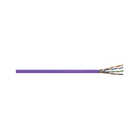 5AE244UTPRM2V Remee 24 AWG 4 Pair Unshielded Twisted Pairs (UTP) Solid Copper CMR Cat5e Non-Plenum Network Cable - 1000' Pull Box - Violet