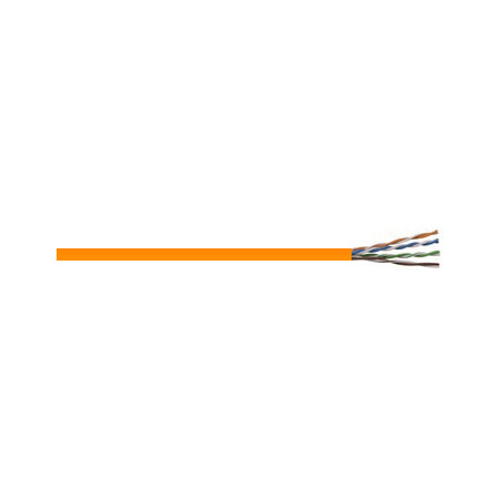 5AE244UTPRM2Z Remee 24 AWG 4 Pair Unshielded Twisted Pairs (UTP) Solid Copper CMR Cat5e Non-Plenum Network Cable - 1000' Pull Box - Orange