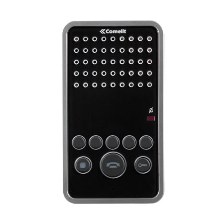 6203BBM Comelit Intercom Hands-Free Station with Induction Loop Black- Easycom Series