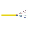 Show product details for 6RNSM2Y Remee 23 AWG 4 Pair Unshielded Twisted Pairs (UTP) Solid Bare Copper CMR Cat6 Non-Plenum Network Cable - 1000' Pull Box - Yellow