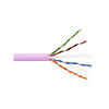 Show product details for 6UA234UTPRM1P Remee 23 AWG 4 Pair Unshielded Twisted Pairs (UTP) Stranded Copper CMR Cat6a Non-plenum Network Cable - 1000' Reel - Pink