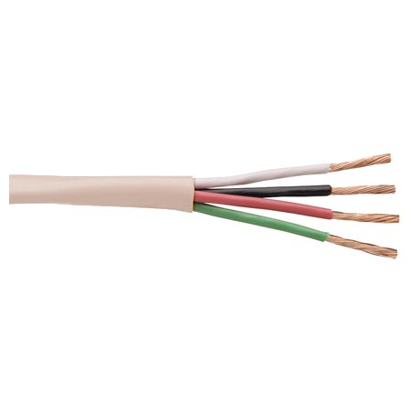 72324-45-23 Southwire 22 AWG 4 Conductors Unshielded Stranded Bare Copper Plenum CL3P/CMP/FT6 Plenum Cable - 500' Pull Box - Natural