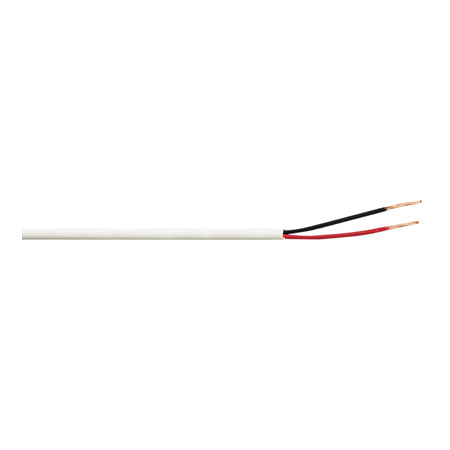 760180M1W Remee 18 AWG 2 Conductors Unshielded Solid Bare Copper FPLP Plenum Fire Alarm Cables - 1000' Reel - White