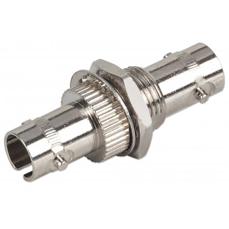 760546 Intellinet Multimode Simplex ST Adapter ST Adapter Multimode Simplex Zirconia Sleeve Silver Metal