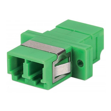 760560 Intellinet Single Mode Duplex LC/APC Adapter LC/APC Adapter Single Mode Duplex Zirconia Sleeve - Green