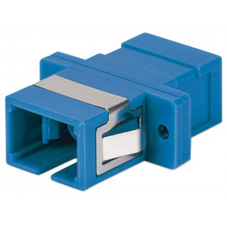 760607 Intellinet Single Mode Simplex SC Adapter SC Adapter Single Mode Simplex Zirconia Sleeve - Blue