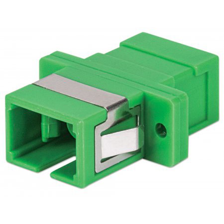 760621 Intellinet Single Mode Simplex SC/APC Adapter SC/APC Adapter Single Mode Simplex Zirconia Sleeve - Green