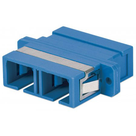 760638 Intellinet Single Mode Duplex SC Adapter SC Adapter Single Mode Duplex Zirconia Sleeve - Blue