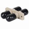 Show product details for 760683 Intellinet Multimode Duplex ST Adapter ST Multimode Duplex Zirconia Sleeve - Beige