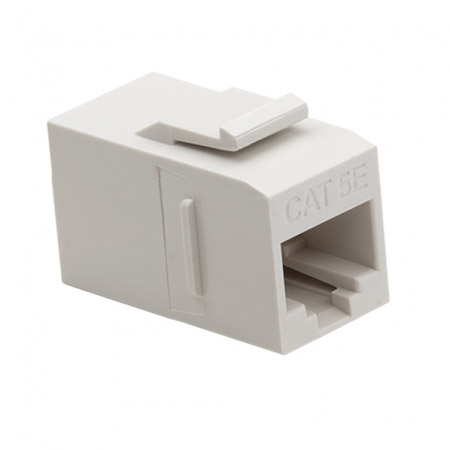 765WH-10 Platinum Tools Keystone Jack Cat5e Data Coupler - White - 10 Pack