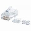 790536 Intellinet Cat6 RJ45 Modular Plugs Pro Line UTP 3-Prong for Solid Wire - 80 Plugs with Liners and Sleds in Jar
