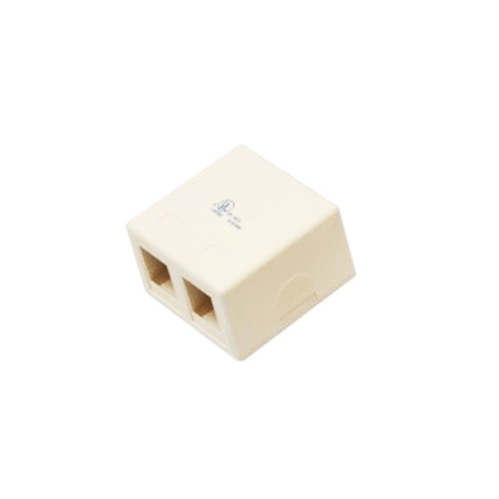 7PK-302AWH Two Port Keystone Surface Mount Box - White