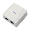 Show product details for 7PK-342RCEUS-DWH Pro's Kit Surface Mounted Box with Dual Port CAT5e Jack - White