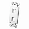 Show product details for 820312 Vanco Wall Plate Keystone Decor 2 Port - Ivory