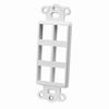 Show product details for 820316 Vanco Wall Plate Keystone Decor 6 Port - Ivory
