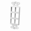 Show product details for 820326 Vanco Wall Plate Keystone Decor 6 Port - White