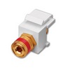 Show product details for 820487 Vanco Keystone Inserts Ivory Binding Post Red- Black 1 Pair