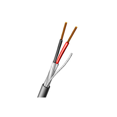 82220250C AIPHONE 22AWG 2 Conductors Shielded Stranded Bare Copper CMR/CL3R/FPLR Non-plenum Cable - 500' Pull Box - White