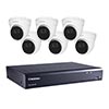 Show product details for 88-NRL08R200-2TB UVS Line 8 Channel at 4K (2160p) NVR Kit 76Mbps Max Throughput - 2TB w/ Built-in 8 Port PoE and 6 x 1080p 2.8mm Outdoor IR Eyeball IP Security Cameras