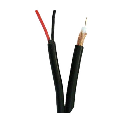 993253-05-08 Southwire Signal Siamese 20 AWG Solid Bare Copper RG-59 Coaxial Plus 18 AWG 2 Conductors Stranded Bare Copper CM/CL2 Non-plenum CCTV Cable - 500' Reel - Black
