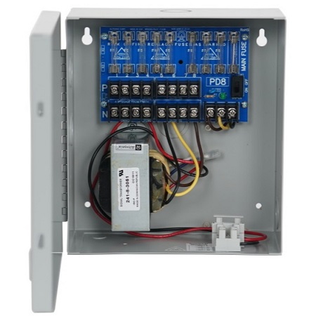ALTV248220 Altronix 8 Channel 4Amp 24VAC or 3.5Amp 28VAC CCTV Power Supply in UL Listed NEMA 1 Indoor 7.5