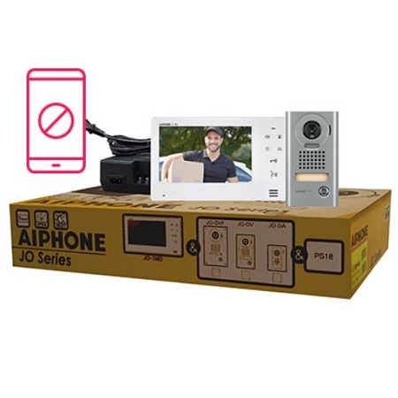 JOS-1V Aiphone 7" Screen with Touch Buttons and Hands-free 1 x 1 Color Video Set with Vandal Resistant Video Door Station
