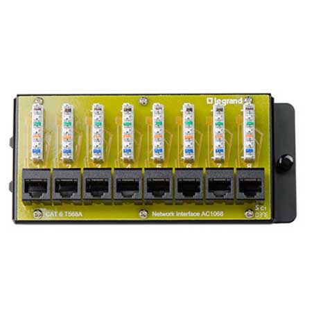 AC1068 Legrand 8 Port CAT6 Network Interface Module