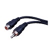 Show product details for AC122 Vanco Cable RCA Plug To RCA Jack 12 ft