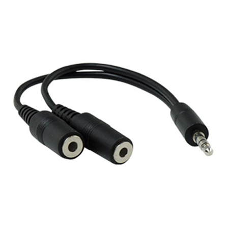 AC2501-BK Legrand On-Q Stereo 3.5mm Y M/2F Adapter (6 inch)