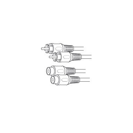 AC272E Vanco Cable Dual RCA Plug to RCA Jack 6ft