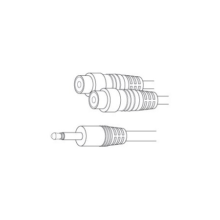 Vanco 3.5 mm Mono Plug to 2-RCA Female Jacks 
