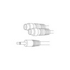 Show product details for AC3AX Vanco Adapter 3.5mm Male Plug to 2-RCA Jack 6 In