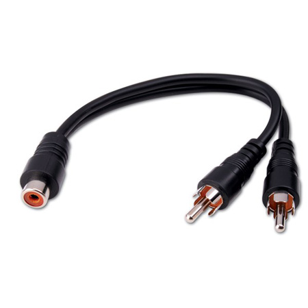 Vanco 2-RCA Male Plugs to RCA Female Jack 