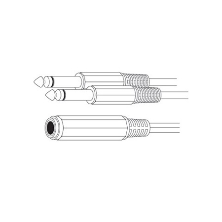 AC3GX Vanco Adapter 1/4" Male Jack to 2-1/4" Male Plug 6 In