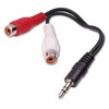 Show product details for AC3K Vanco Adapter 3.5mm Stereo Plug to 2-RCA Jack 6 In