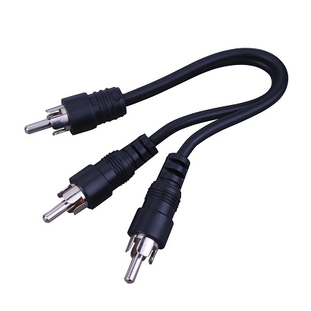 AC3RX Vanco Adapter RCA Plug to 2-RCA Plug 6 In