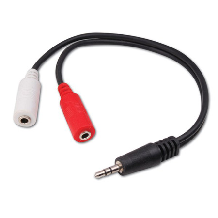Vanco 3.5 mm Stereo Plug to 2-3.5 mm Stereo Jacks 