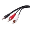 Show product details for AC3WX Vanco Cable 3.5 mm Stereo Plug to 2-RCA Plug 6 ft