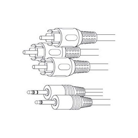 ACLRV72X Vanco Cable 3 RCA Plug 3.5 Mono 3.5 Stereo 6 ft
