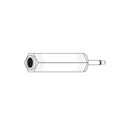 AD518 Vanco Adapter 3.5mm Mono Plug to 1/4" Stereo Jack