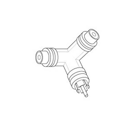 AD520G Vanco Adapter RCA Plug / 2-RCA Jack Gold