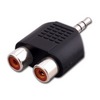 Show product details for AD543X Vanco Adapter 3.5mm Stereo Plug to 2-RCA Jack